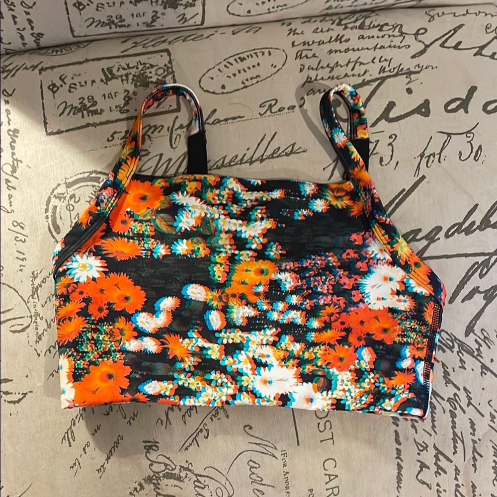 Offline By Aerie Vibrant Floral Sports Bra